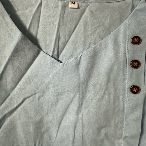Light Blue Button-Up Top - Picture 3 of 4
